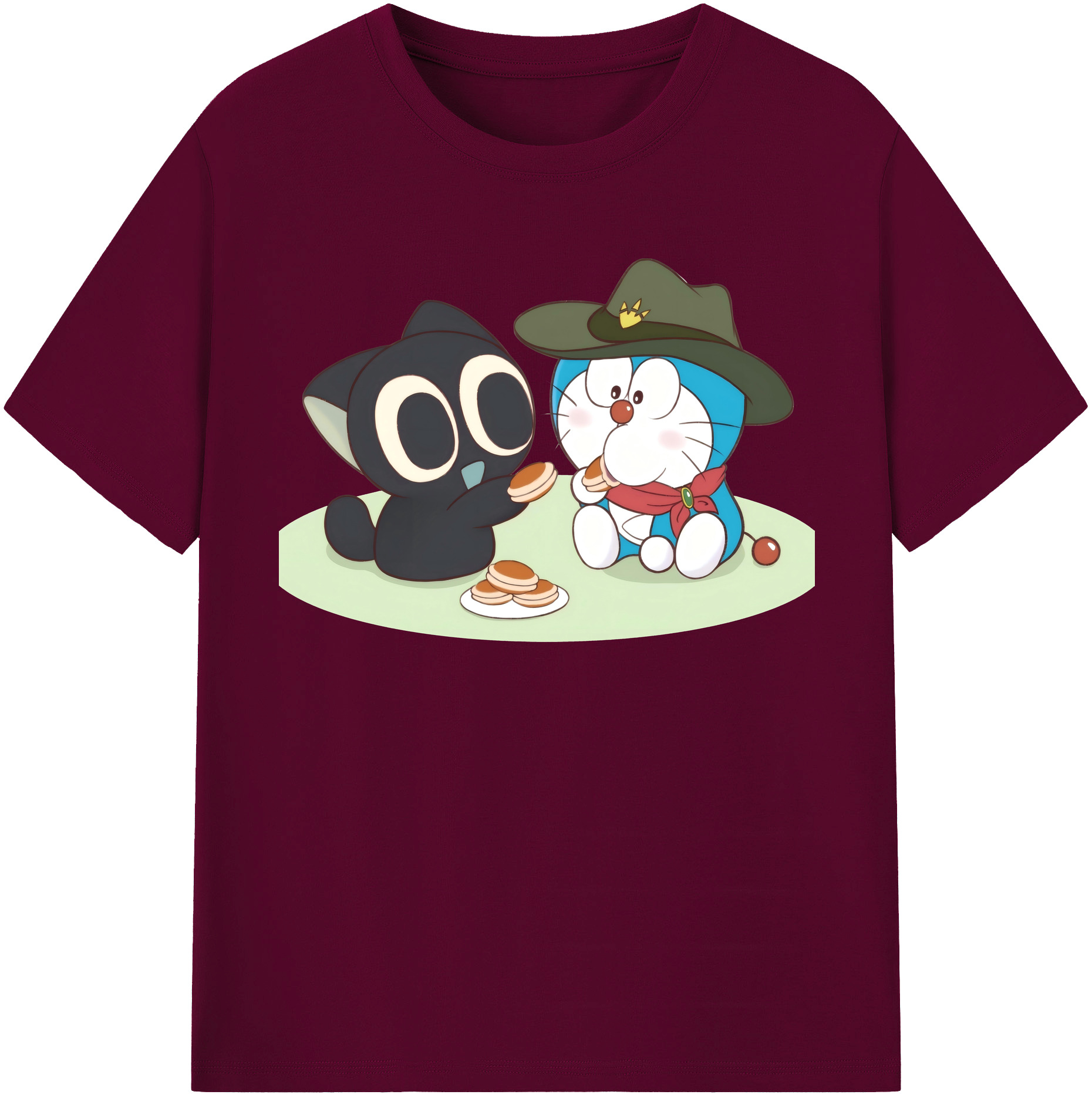 （画像用） ドラえもん Doraemon レディースカジュアルプリントTシャツ（綿100％）